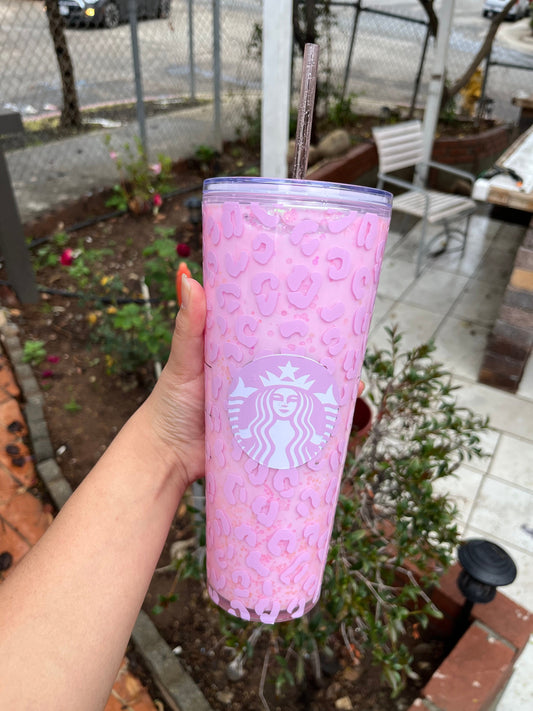 Cheetah Print 24oz Starbucks Tunbler