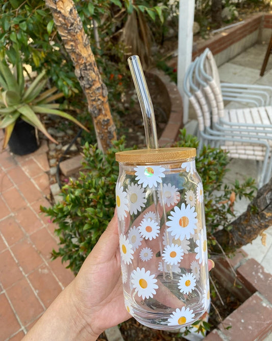 Flower glass can 16oz