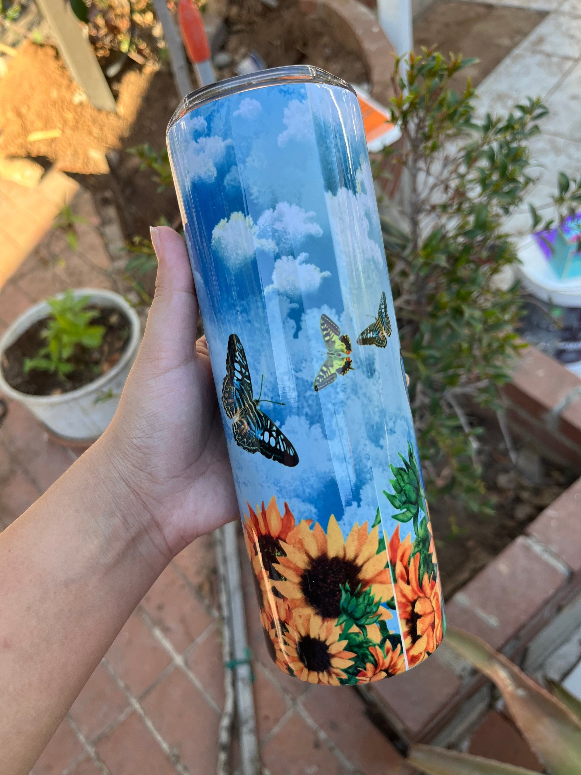 Butterfly 20oz tumbler