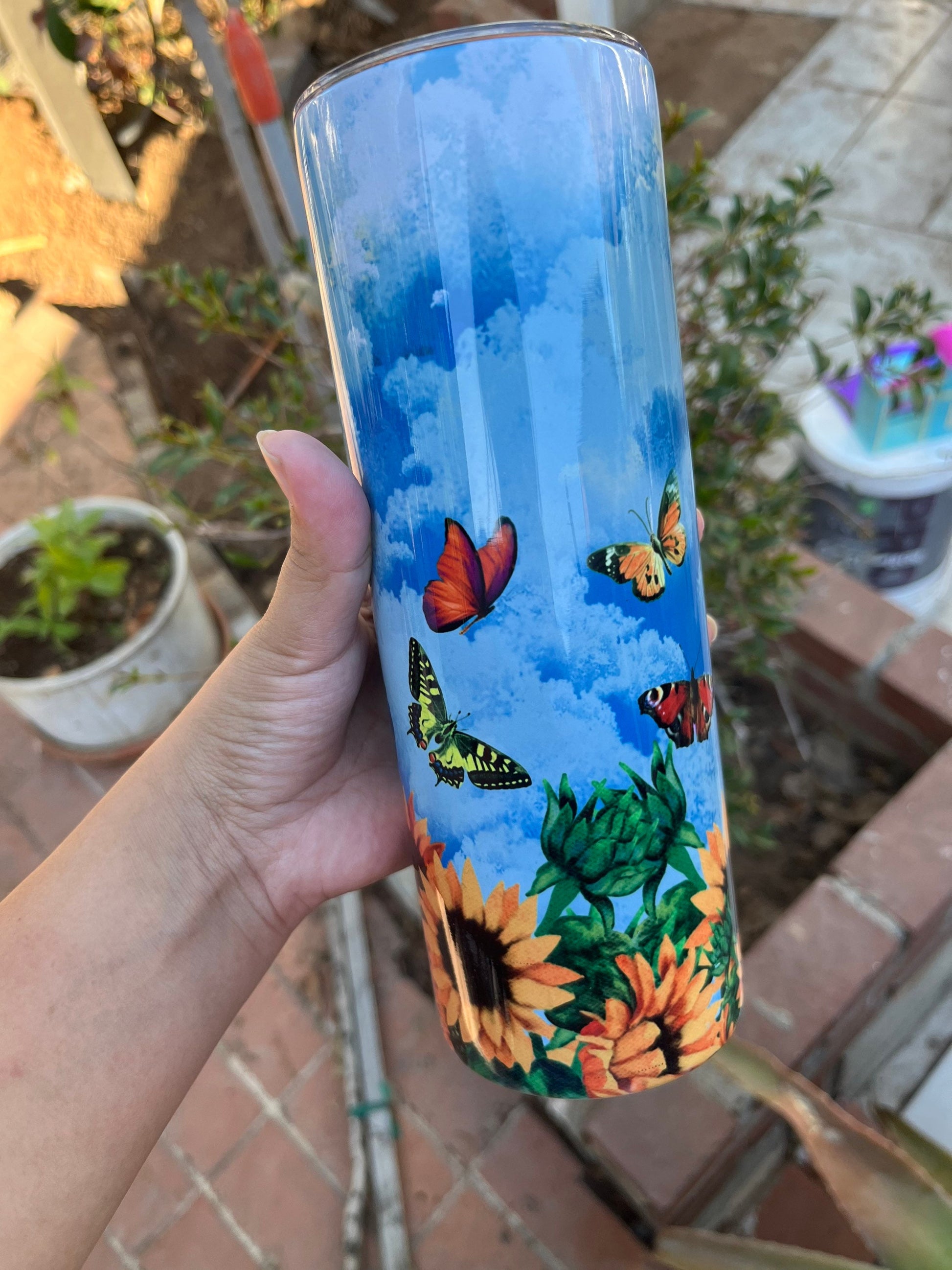 Butterfly 20oz tumbler