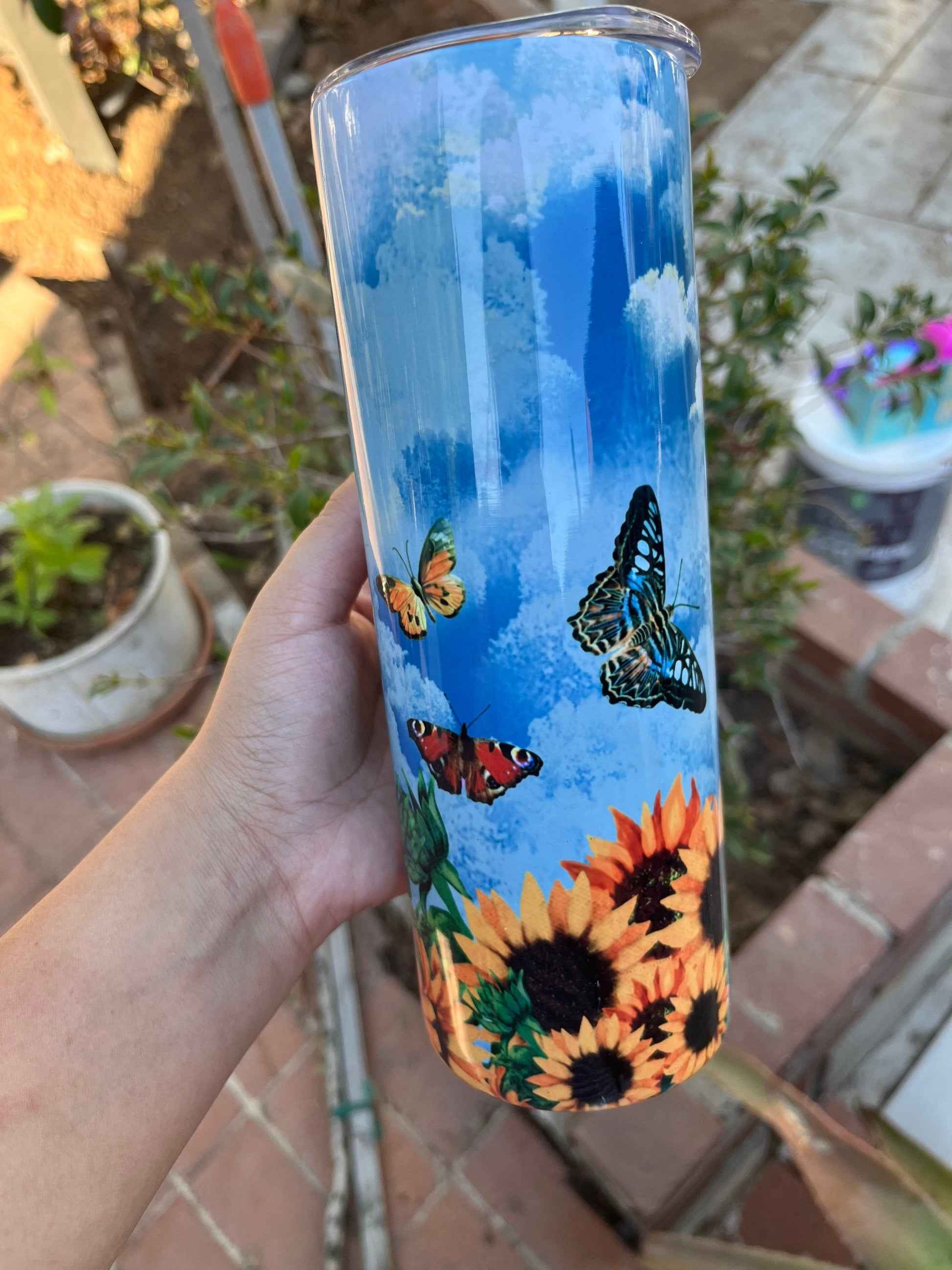 Butterfly 20oz tumbler