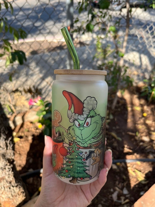 The Grinch Glass Can