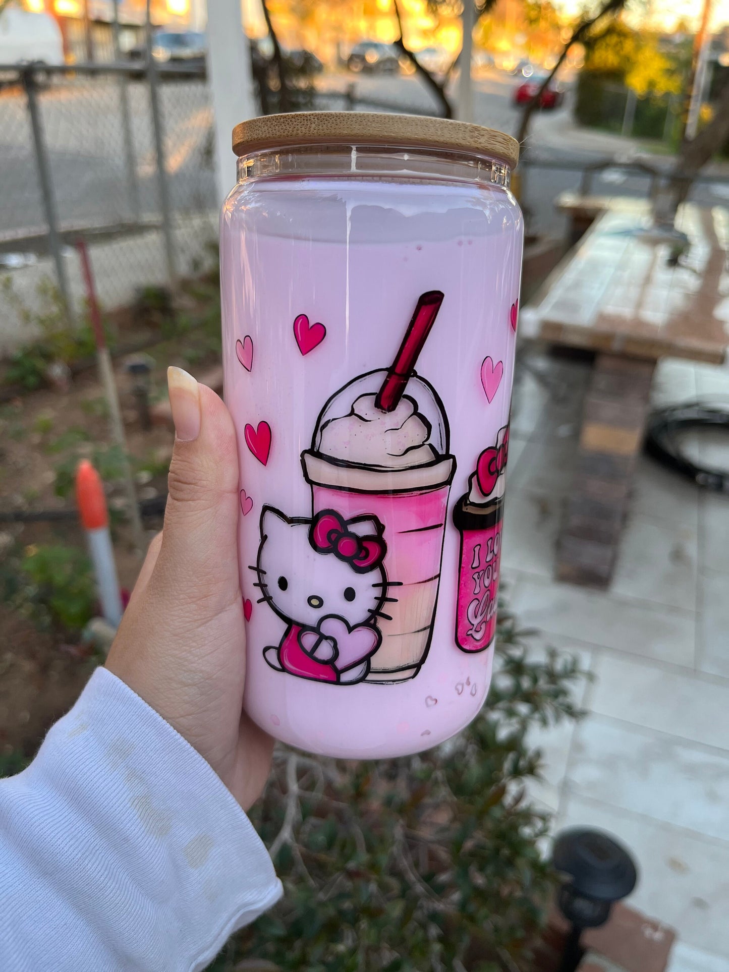 Hello Kitty Glass Can