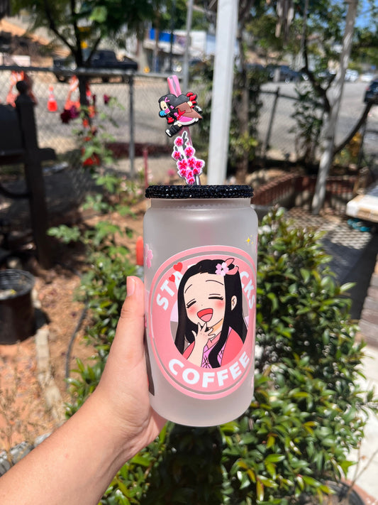 Nezuko Glass Can