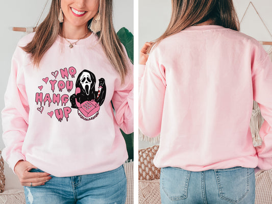 Ghost face crewneck| scream crewneck | No you hang up crewneck