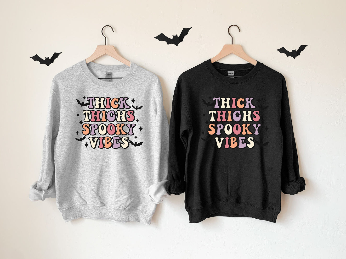 Thick Thighs Spooky Vibes Crewneck