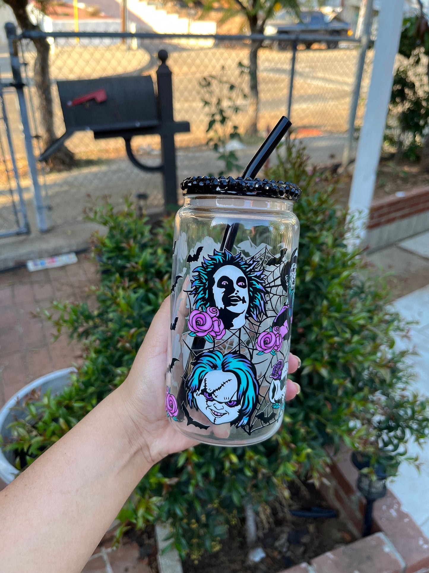 Horror Movie Characters Glass Can