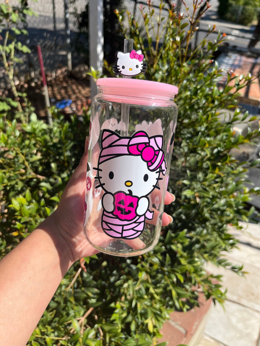 Kitty Mummy Glass Can